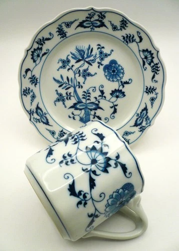 Blue Danube ~ BLUE & WHITE ONION ~ Floral MUG & 6.5" PLATE #2