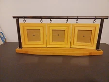 Wooden Mini Picture Frames On A Stand Set of 3