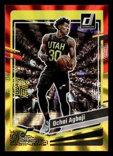 Ochai Agbaji 2023-24 Donruss RED GOLD LASER SP #42 Utah Jazz