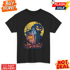 Autumn Leaves Pumpkin Inspired T-Shirt Fan Made Halloween Ghost Graphic Tee