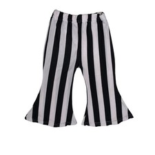 Kids Baby Blossom Black White Stripe Bell Bottom Pants Toddler 12 18M