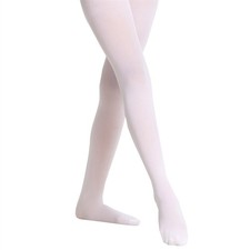 Danskin Girls Microfiber Footed Tights Big Girls 7-16 Large White