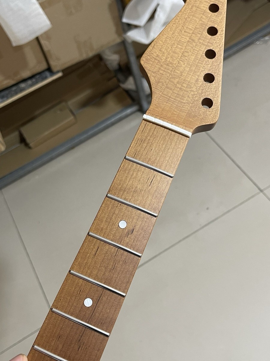 Reverse headstock 24frets Roasted Maple guitar neck wheel Spoke