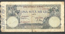 ROMANIA 100,000 Lei August 1945, circulated (vg)