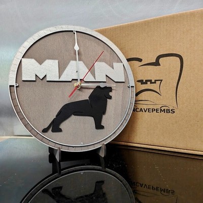 MAN Style Retro Wanduhr - Garage, Männerhöhle, Werkstatt - Unikat Geschenk