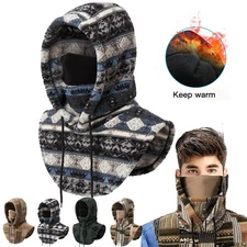 Winter Balaclava Fleece Ski Mask Hoodie Neck Warmer Scarf Helmet for Men Women