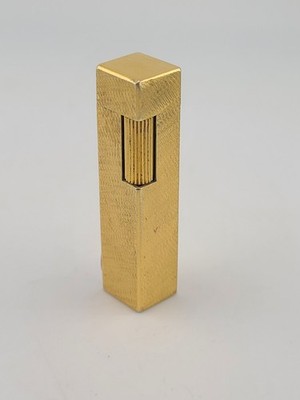 Rare Vintage Cube Cartier Lighter - 18k Yellow Gold Plated