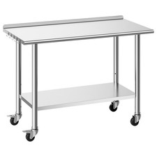 Uimoso Commercial Stainless Steel Kitchen Prep Table, 24x48Inch for Catering Use