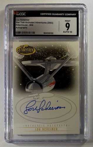 Star Trek Complete Animated Adventures Autograph A9 Lou Scheimer CGC 9 Mint Auto