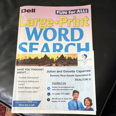 Dell Large Print Illustrated Word Search Magazine Spring 2023 English Puzzles