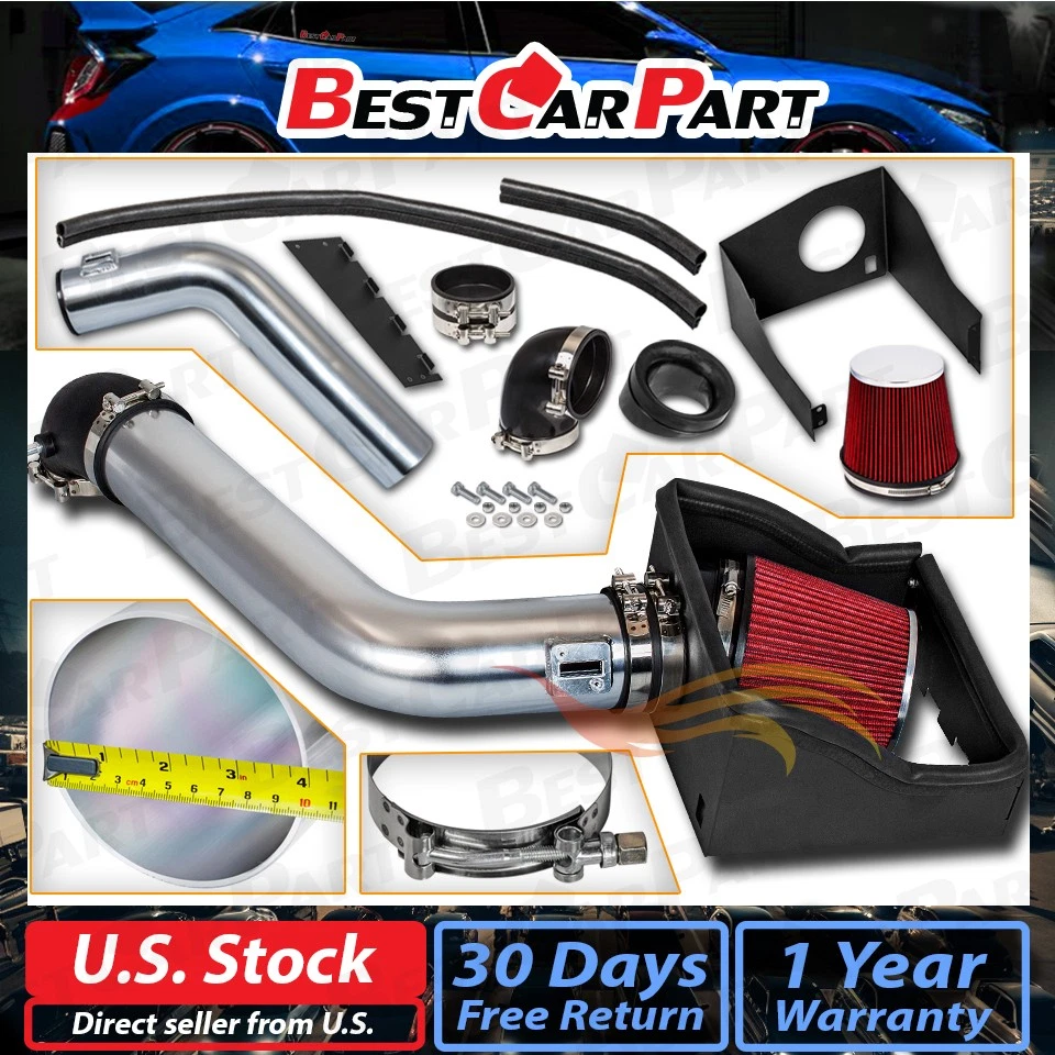 BCP RED 09-10 F150 / 07-14 Expedition Navigator 5.4 Heat Shield Cold Air Intake - Image 2 of 4