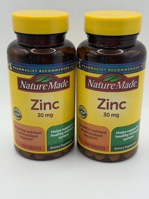 Nature Made Zinc 30mg (100 tablets x 2 bottles) exp 9/2028