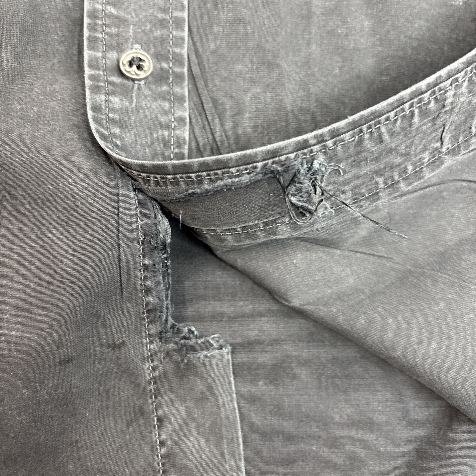 Affliction black distressed button down shirt XXX… - image 12