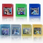 Pokemon Gameboy/GBC Games Cartridges 7pcs - RED BLUE GREEN YELLOW GOLD SILVER