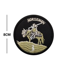 U.S. Navy SEAL Team 3 Knight Embroidered Morale Backpack Patch Hook Loop 3" 3"