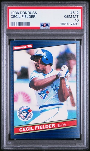 1986 DONRUSS #512 CECIL FIELDER ROOKIE RC PSA 10