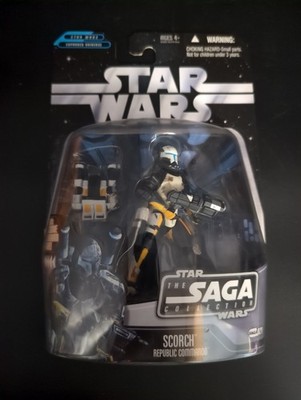 Star Wars Saga Collection Scorch Republic Commando Clone 2006 NEW W/Hologram!