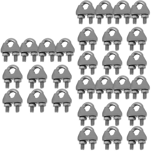 3 Count Steel Cable Crimp Wire Rope Clamp Rigging Hardwares Clamps Clips - Bild 1 von 12