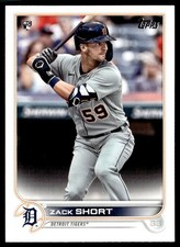2022 Topps Zack Short Rookie Detroit Tigers #148