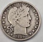 1909 *SILVER* Barber Silver Half Dollar  *SILVER*
