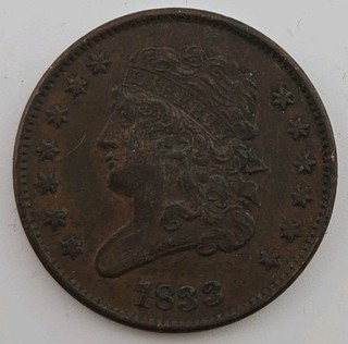 1833 1/2c Classic Head Half Cent