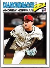 2025 Topps Heritage Andrew Hoffman Arizona Diamondbacks Base Card Rookie RC #211. rookie card picture