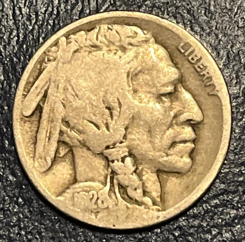 Original Tougher Date 1928-D BUFFALO NICKEL VERY GOOD