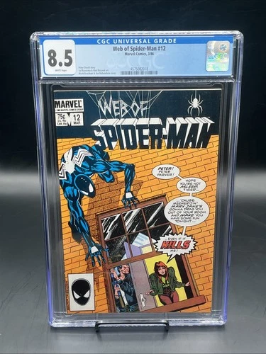 Web of Spider-Man #12 (Marvel Comics March 1986) CGC Graded 8.5 White Pages