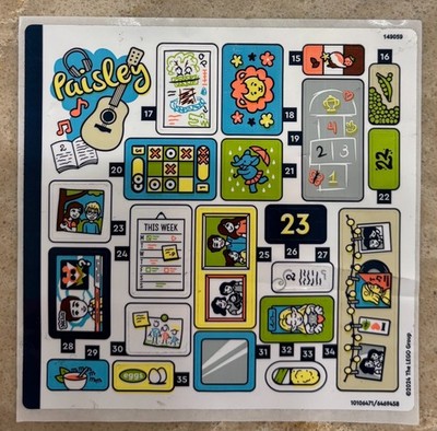 LEGO STICKER SHEET #2 ONLY OLLY & PAISLEY'S FAMIY HOUSES 42620