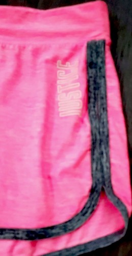 Justice Active Space Pink Gray Stripe Trim Girls’ Shorts Size 12 - Picture 10 of 10
