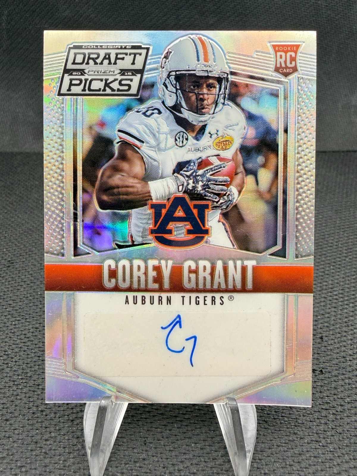 2015 Panini Prizm Collegiate Draft Picks Silver Corey Grant Auto RC #170