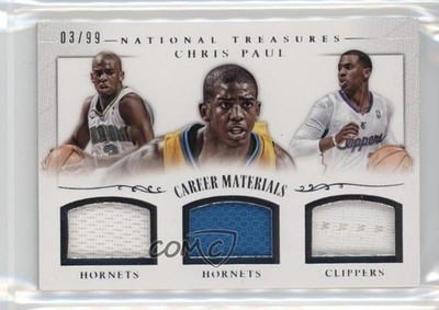 2013-14 Panini National Treasures Career Materials Trios /99 Chris Paul #6 0x5i