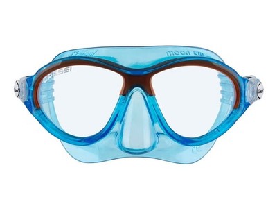 Cressi Moon Kid Premium Junior Maske DN200828 blau/orange Alter 5-10 Jahre