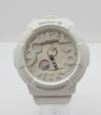 CASIO BABY-G BGA-131 WHITE RUBBER COLOR ANALOG DIGITAL QUARTZ 43MM WRIST WATCH