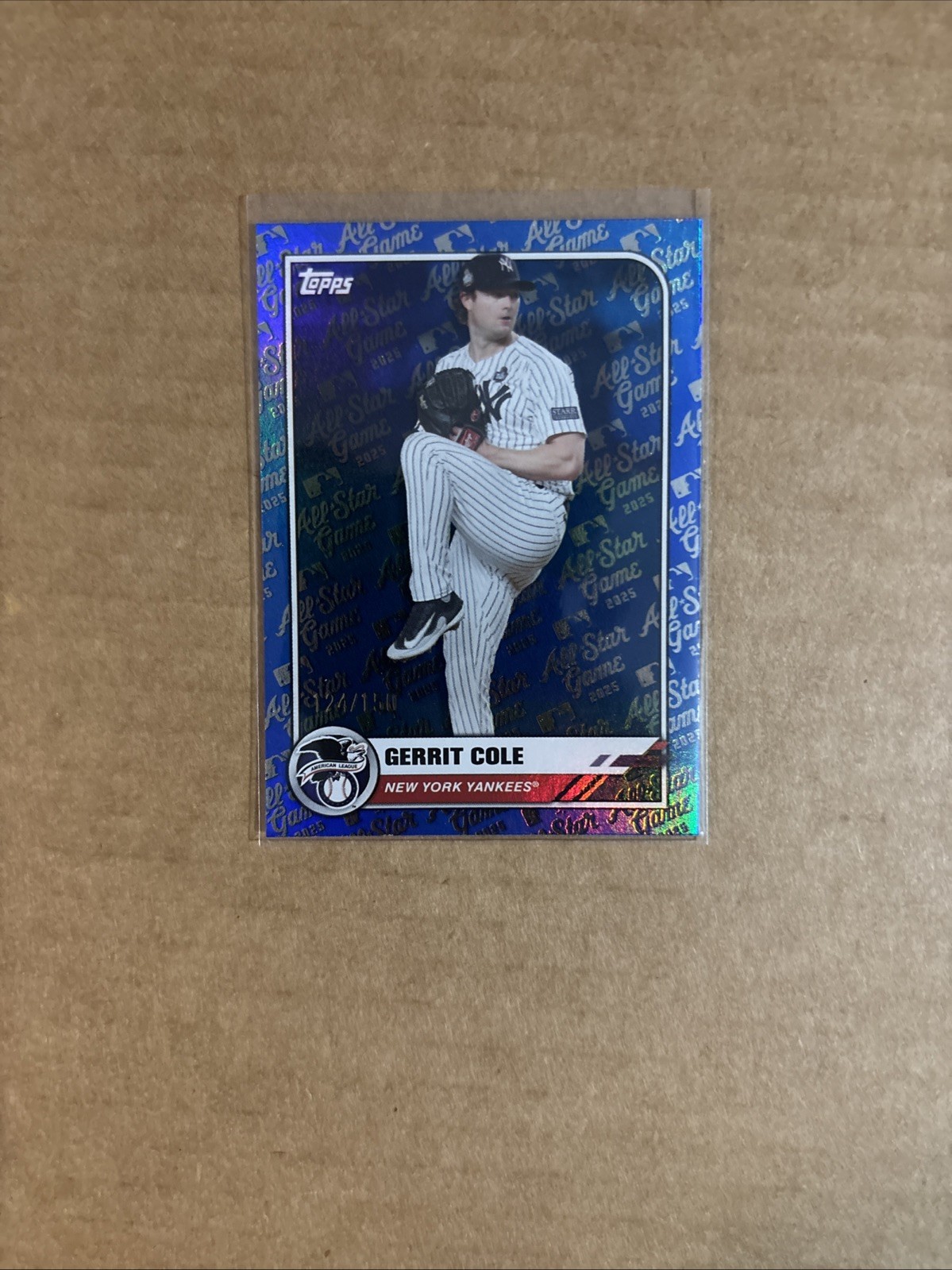 2025 Topps All-Star Game Atlanta Blue Foil #/150 Gerrit Cole New York Yankees