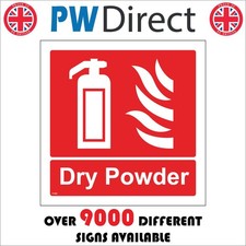 SIGN DRY POWDER FIRE EXTINGUISHER FI359 COMBUSTIBLE MATERIAL FLAMMABLE LIQUIDS