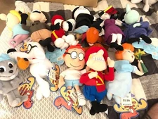 VINTAGE CVS Complete Set 12 Plush Stuffins Beanbags "Rocky and Bullwinkle Show"