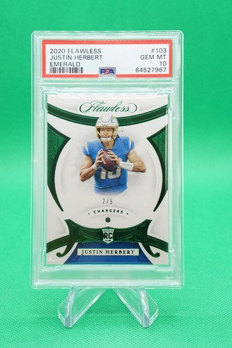 Justin Herbert [Emerald] #103 2020 Panini Flawless card