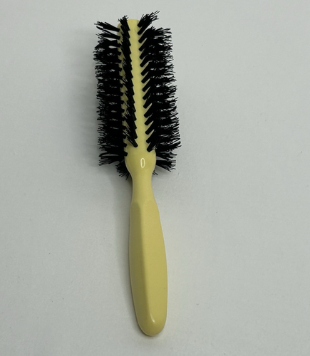Vintage Avon Full Round Yellow Black Hair Brush 8" Hairbrush 8 Row USA - Picture 4 of 7