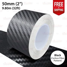 CARBON FIBER BLACK 2" 50mm Roll PIN STRIPE PinStriping TAPE Decal Vinyl Sticker