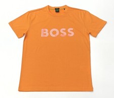 BOSS Men's Regular Fit Stretch Cotton Teebero T-Shirt In Orange