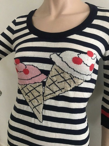 MISS SELFRIDGE PETITES STIPEY ICE CREAM KNIT BODY CON DRESS UK 4 EU 32 XXS BNWT - Picture 8 of 10
