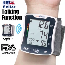 Wrist Blood Pressure Monitor BP Cuff Heart Rate Pulse Sphygmomanometer w/ Voice
