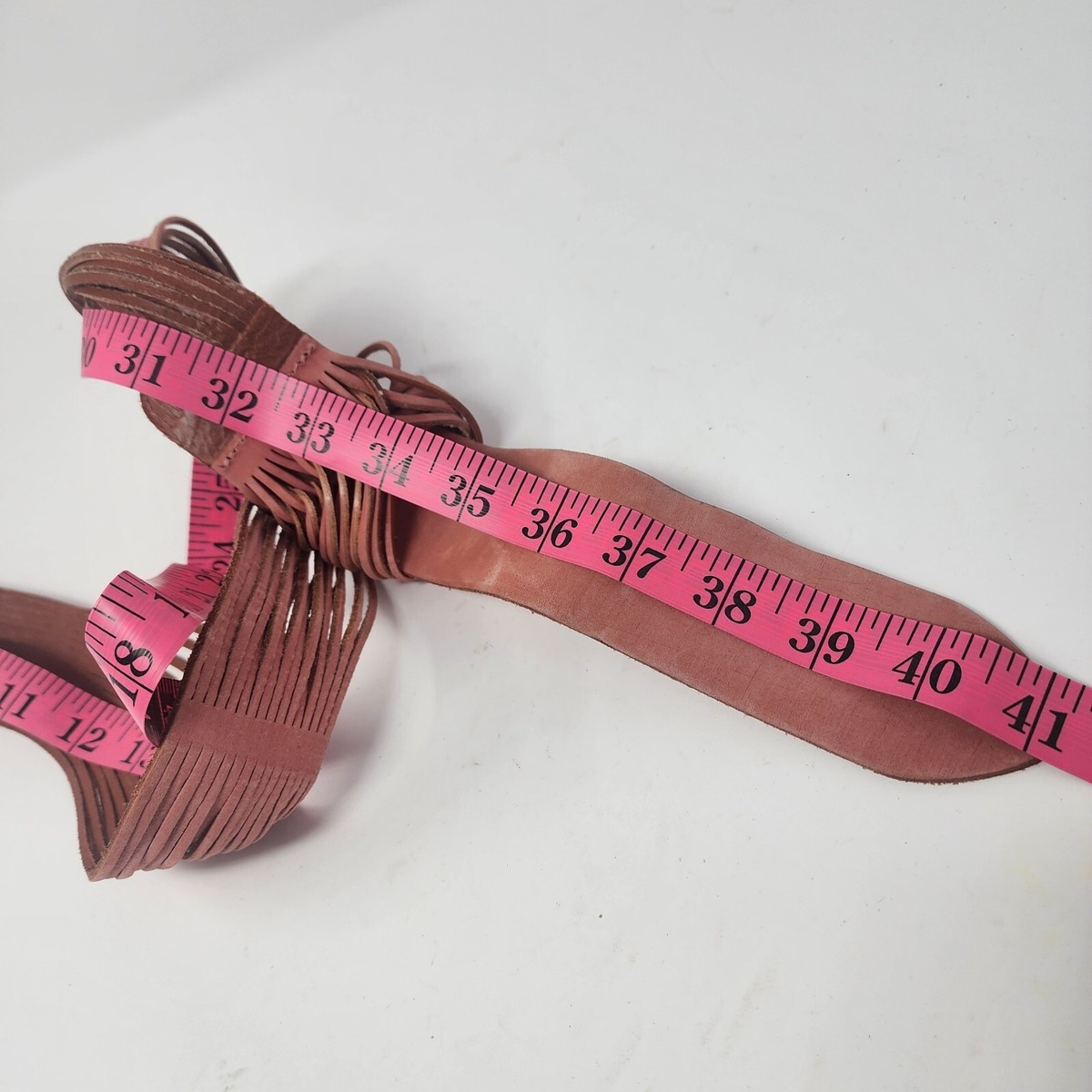 Anthropologie two tone pink leather belt size small Anthropologie Belt Tonya Double O-Ring Dusty Pink Leather  main image 2