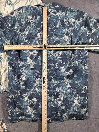 Hawaiian Shirt Lot Of 6 Mens Medium Tropical Floral Mixed Material Bundle Travel - Picture 16 of 20