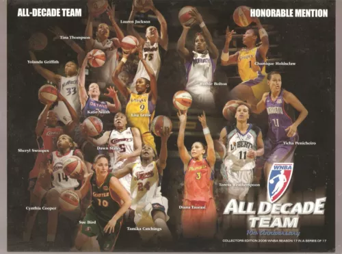 2006 all-decade wnba team,sue bird,diana taurasi,dawn staley,lisa leslie,catchin