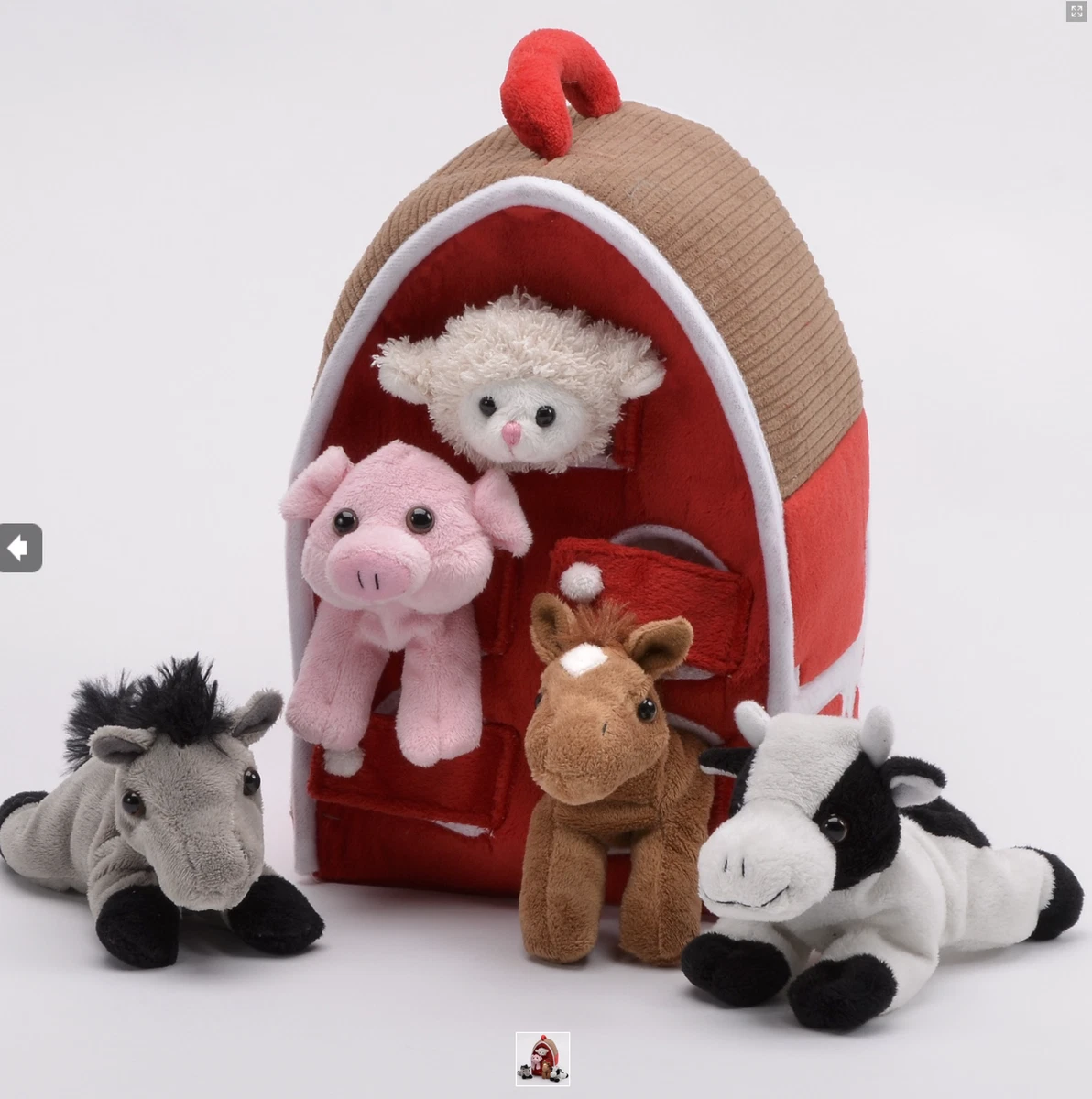 Plush barn store with animals