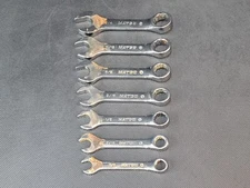 Matco 7pc SAE Stubby Wrench Set 12pt 3/8" - 3/4" Open/Box