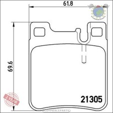 Kit Bremsbeläge Brembo Hinterachse für CHRYSLER CROSSFIRE Roadster MERCEDES S-K