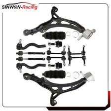 14pc For 2011-2015 Jeep Grand Cherokee Front Lower Control Arm Tie Rod Sway Bar